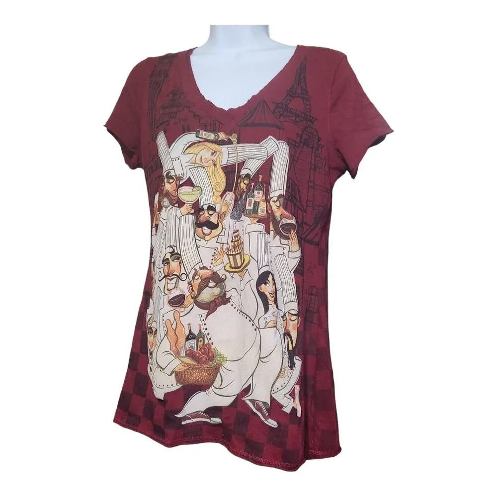 Disney World Epcot Food & Wine Festival Chef Graphic Women's Shirt‎ Size XL